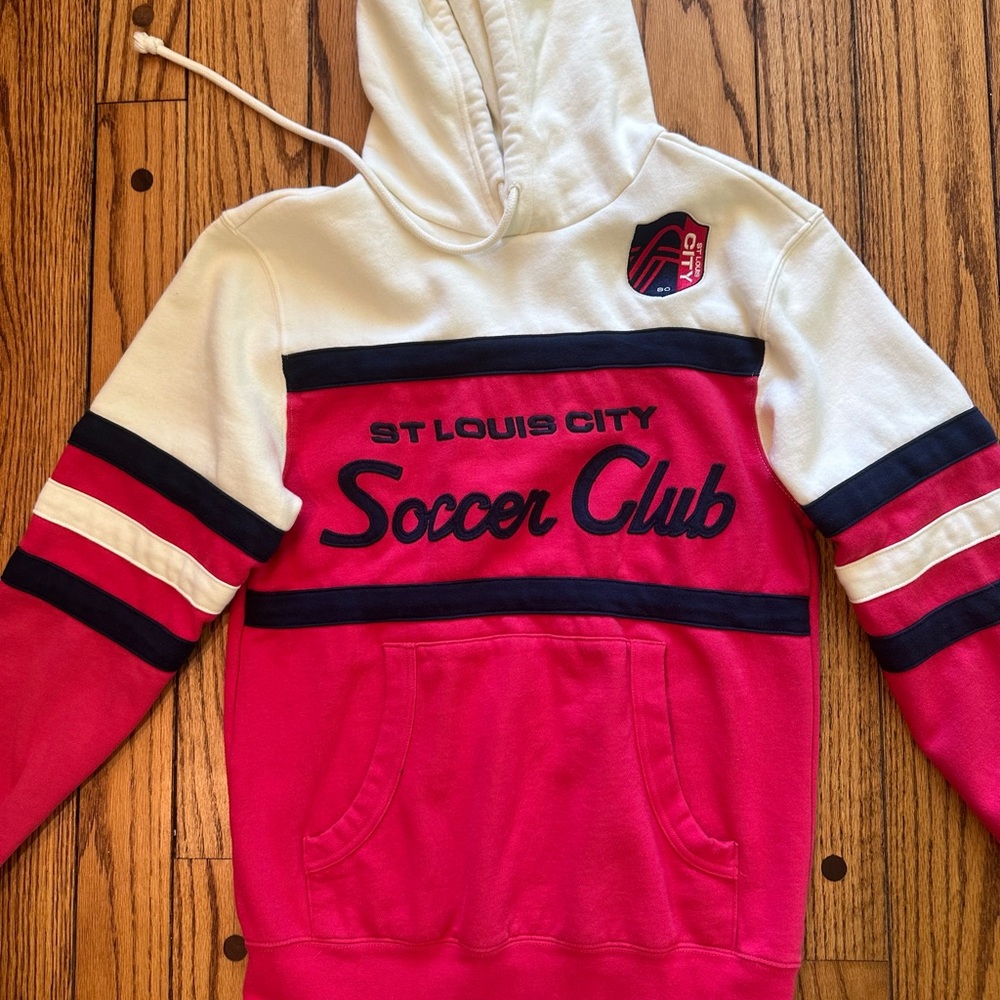 St Louis City Soccer Club Red & White Hoodie